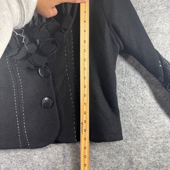 TARSIANI Wool Blend Whimsigoth Y2K Grunge Coat Jacket Made in Italy Size 40 - Picture 6 of 14